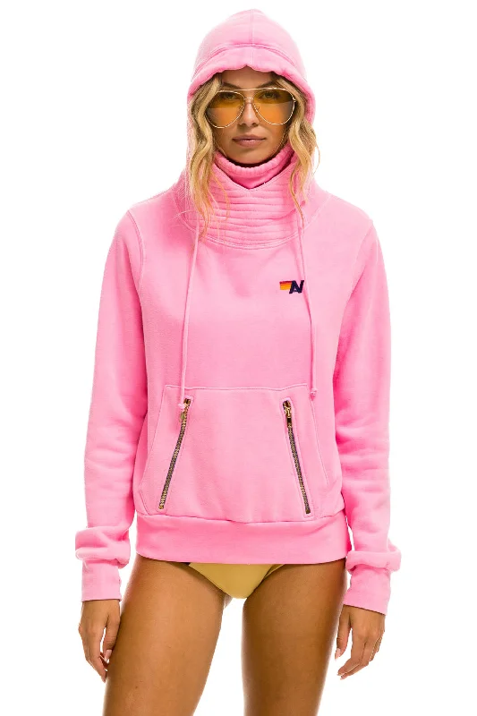 NINJA PULLOVER HOODIE - NEON PINK