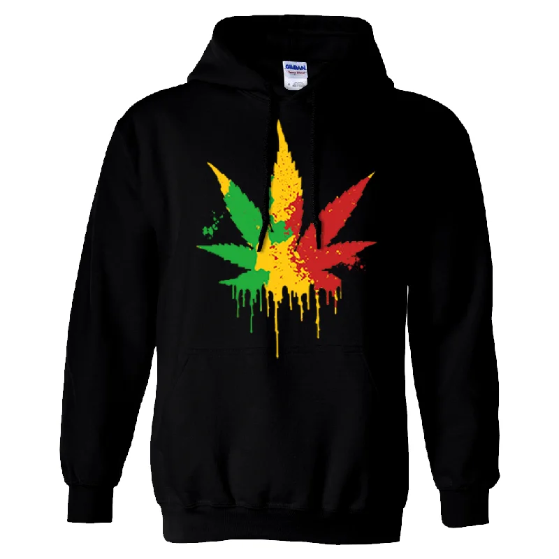 Rasta Pot Leaf Sweatshirt Hoodie