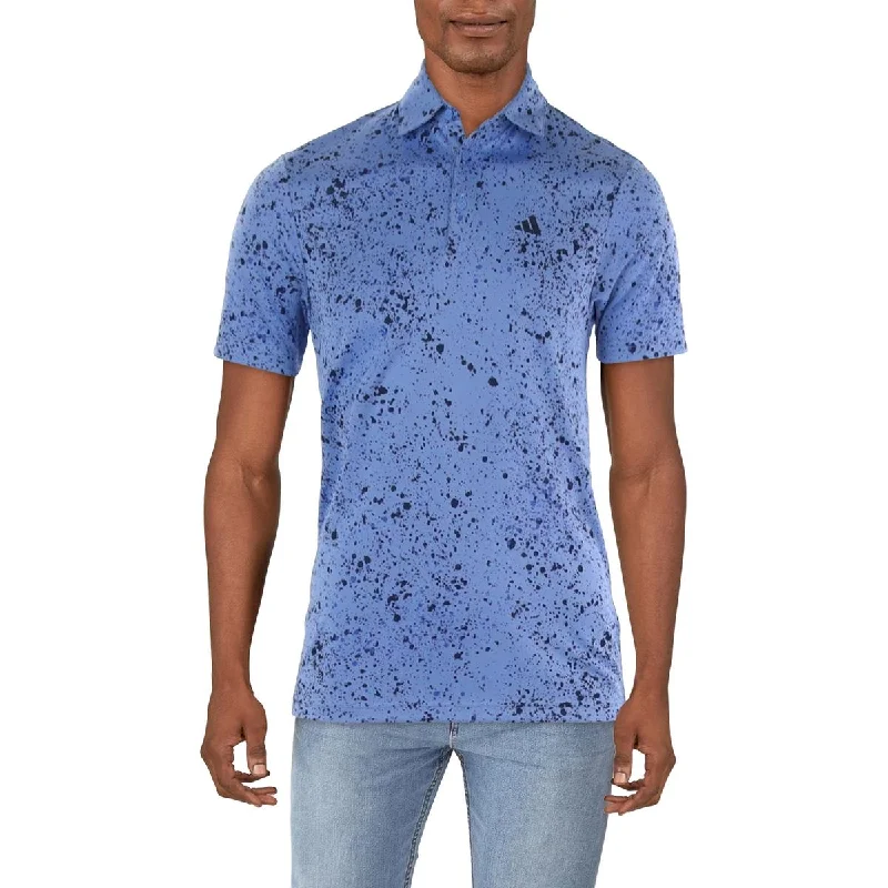 Adidas Mens Printed Short Sleeve Polo