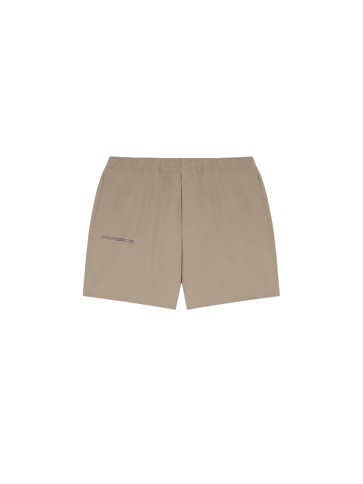 Organic Cotton Poplin Elasticated Shorts—taupe