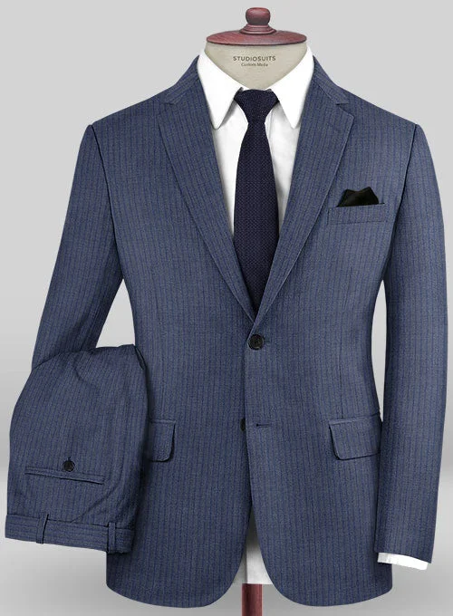 Caccioppoli Sun Dream Poreli Blue Wool Silk Suit