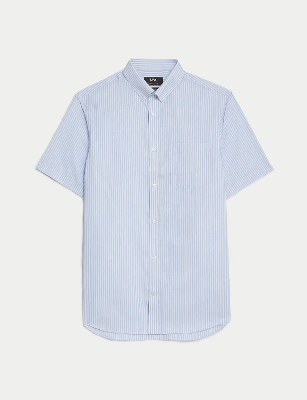 Regular Fit Non Iron Pure Cotton Striped Shirt