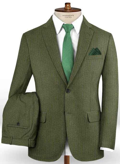 Caccioppoli Dapper Dandy Iniesa Seaweed Green Wool Suit