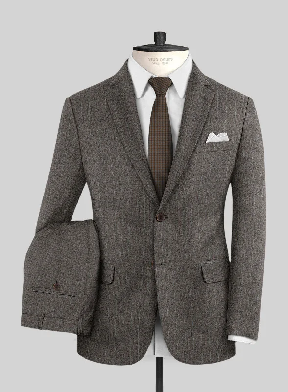 Caccioppoli Dapper Dandy Tafa Brown Wool Suit