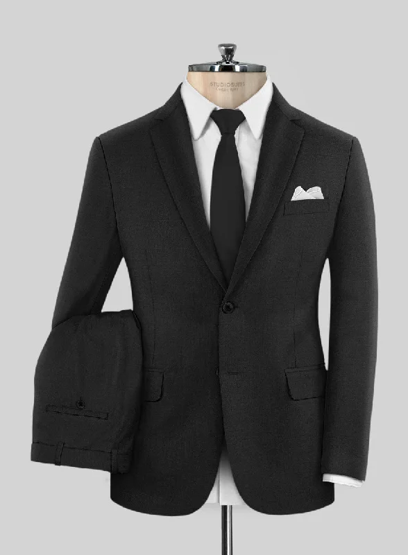 Scabal Xadat Black Wool Suit