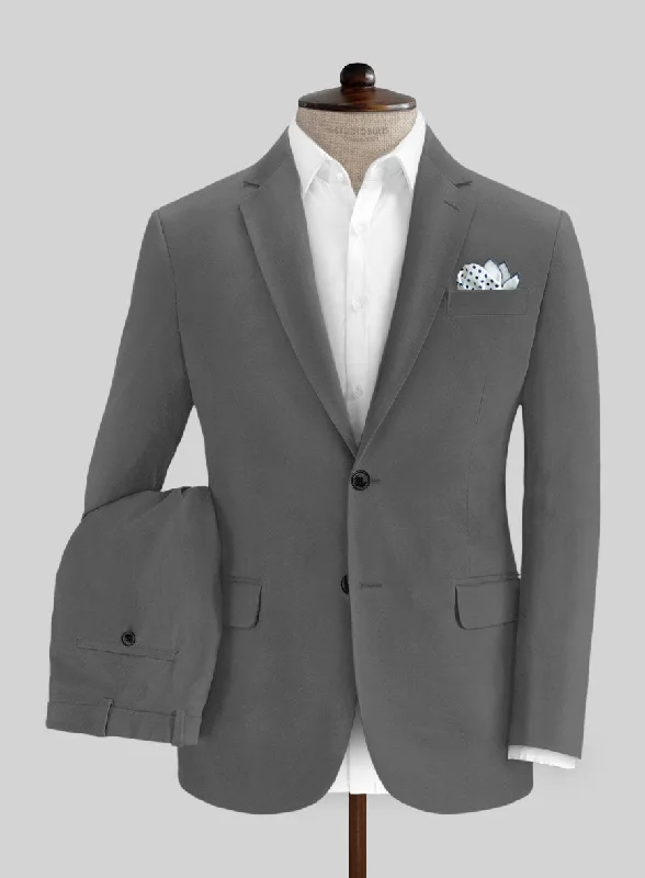 Stretch Summer Gray Chino Suit