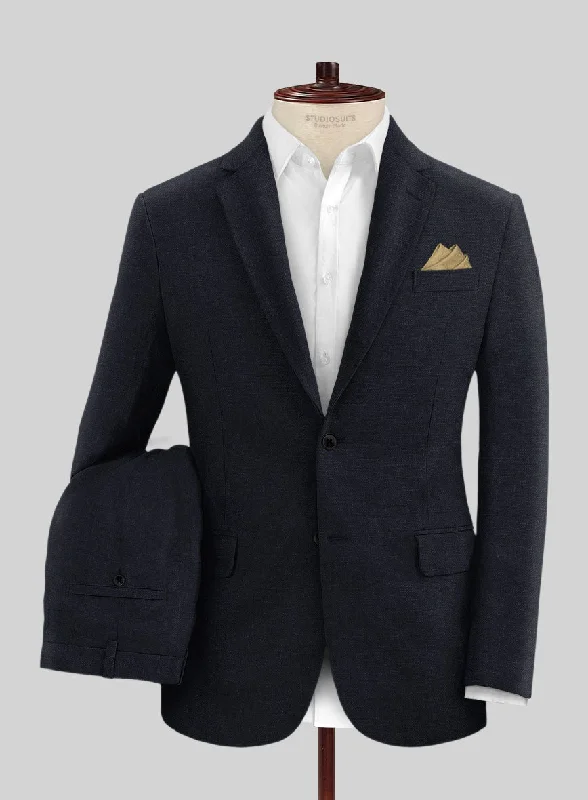 Solbiati Art Du Lin Midnight Blue Linen Suit