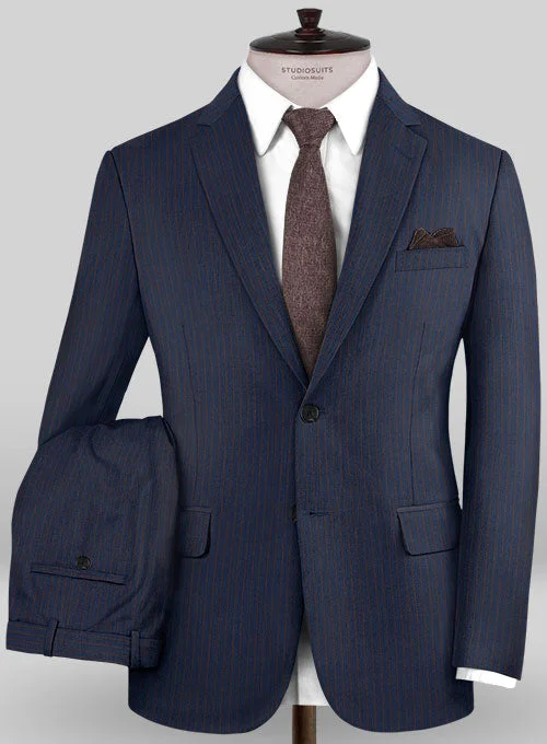 Caccioppoli Sun Dream Aciaga Blue Wool Silk Suit