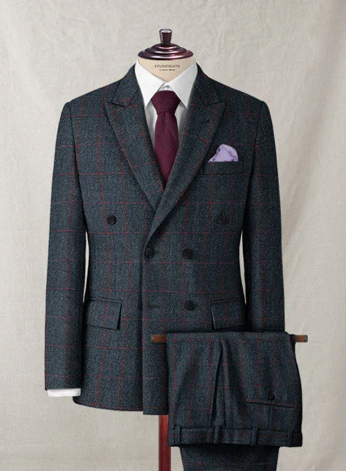 Harris Tweed Blue Checks Suit