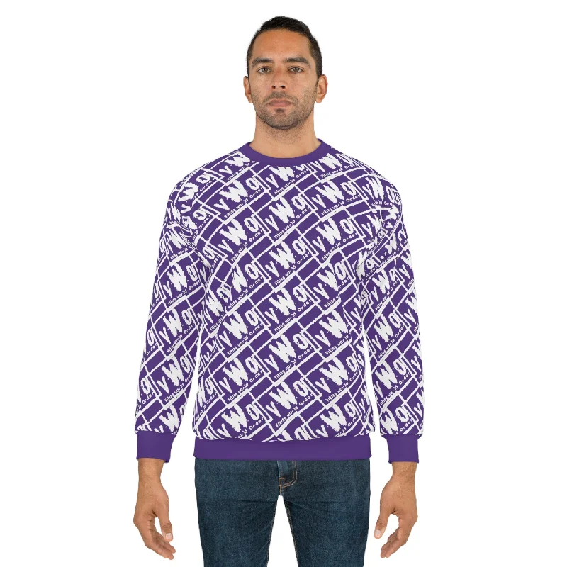 Unisex Crewneck - Purple/White - VWO (Framed)