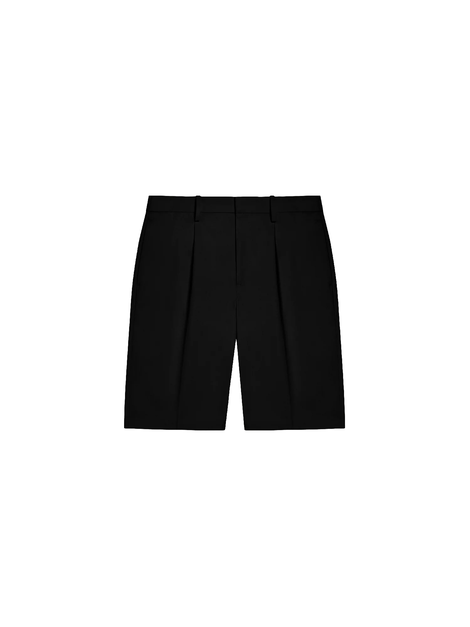 Organic Cotton Tailored Shorts—black