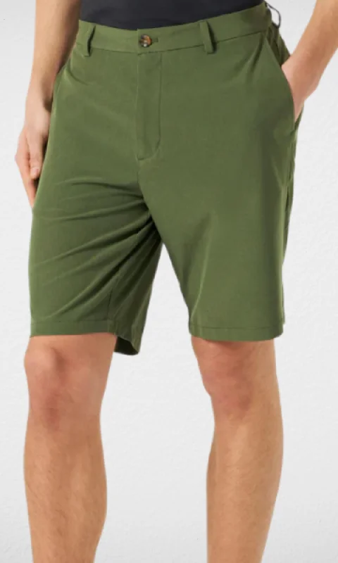 Club Room Gabardine Shorts - Oil Green