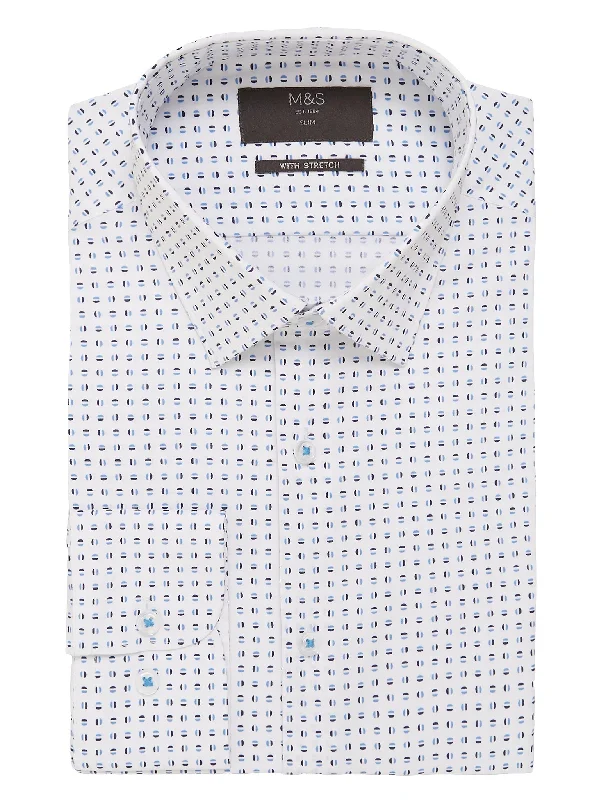 Slim Fit Easy Iron Cotton Stretch Shirt