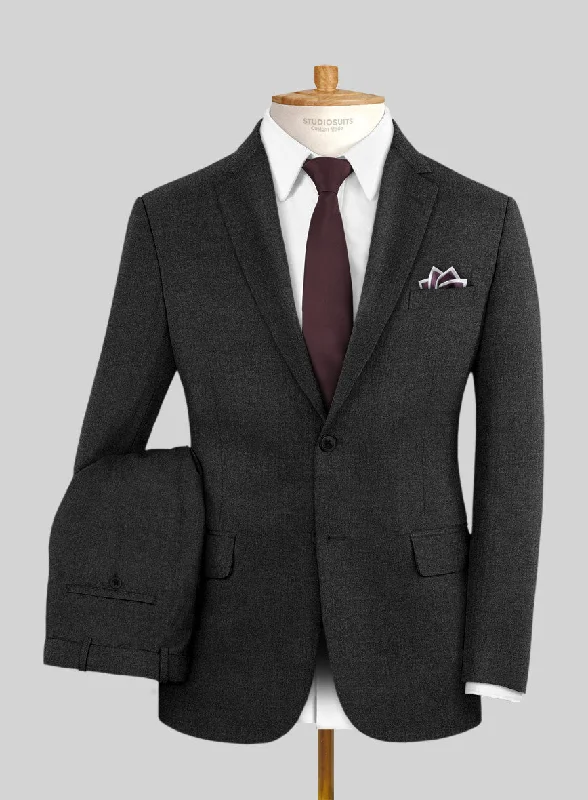 Scabal Gilbe Twill Charcoal Wool Suit