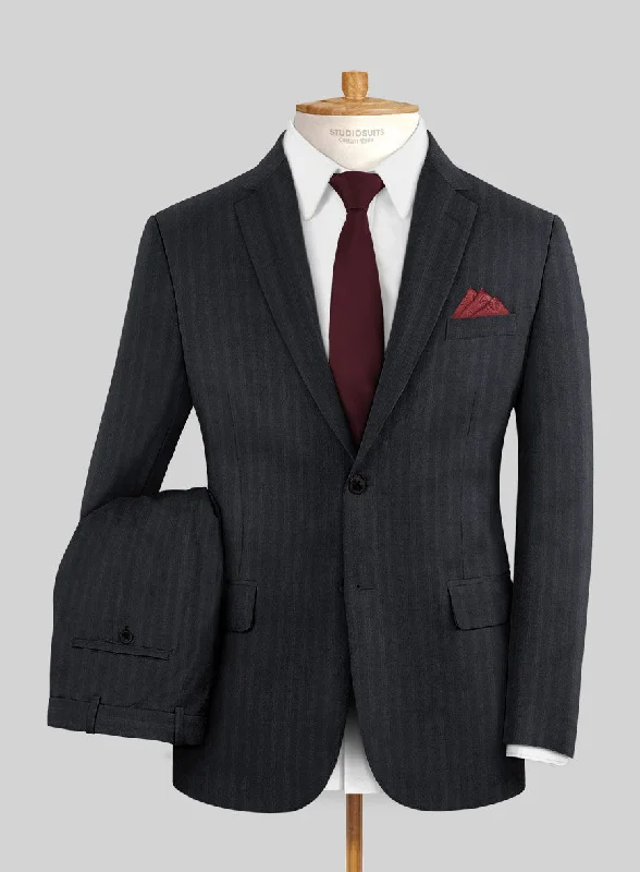 Lanificio Zegna Traveller Jaspal Blue Stripe Wool Suit