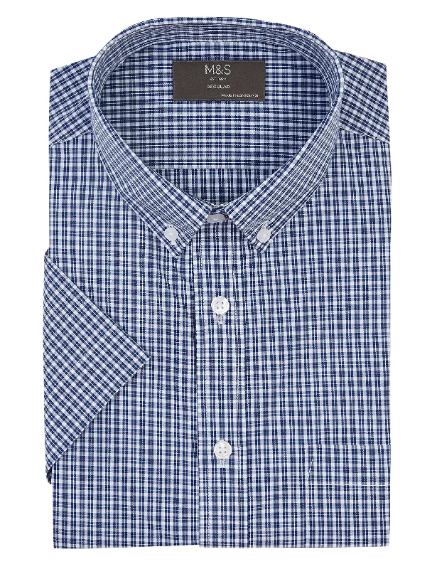 Regular Fit Easy Iron Cotton Check Shirt