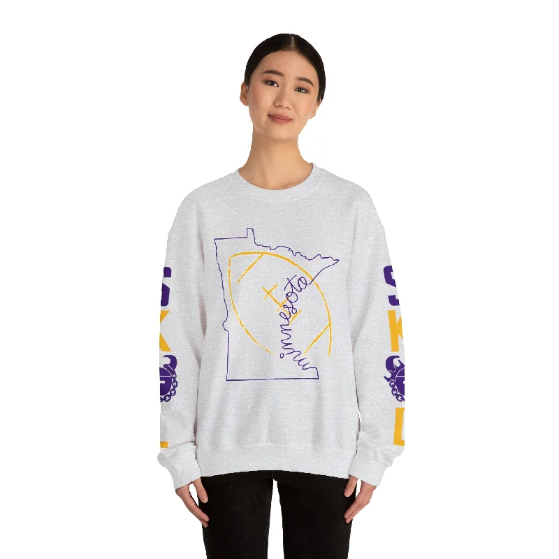 Unisex Heavy Blend™ Crewneck - MN State Football + The Original (Sleeves)