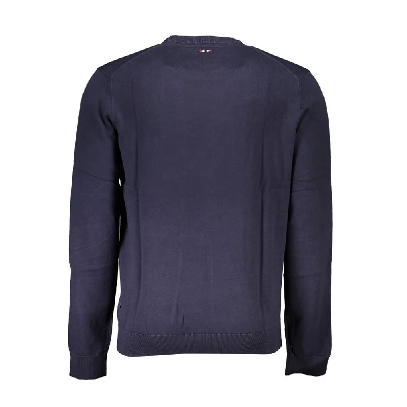 Military Jackets Napapijri Blue Cotton Men Men's Sweater