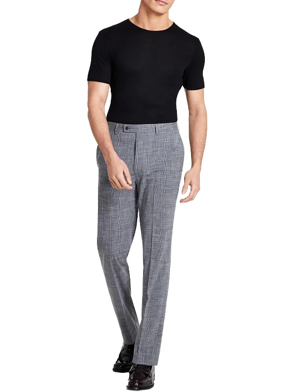 Mens Slim Fit Mid Rise Dress Pants