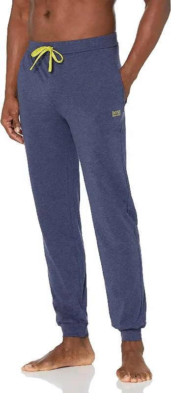 Mix&Match Loungewear Cotton Knit Track Pants in Blue