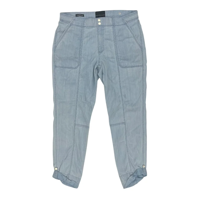 Pants Cropped By White House Black Market In Blue Denim, Size:12