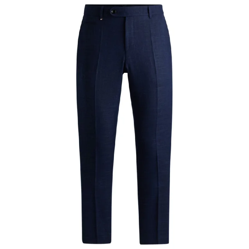 Slim-fit trousers in melange stretch cloth