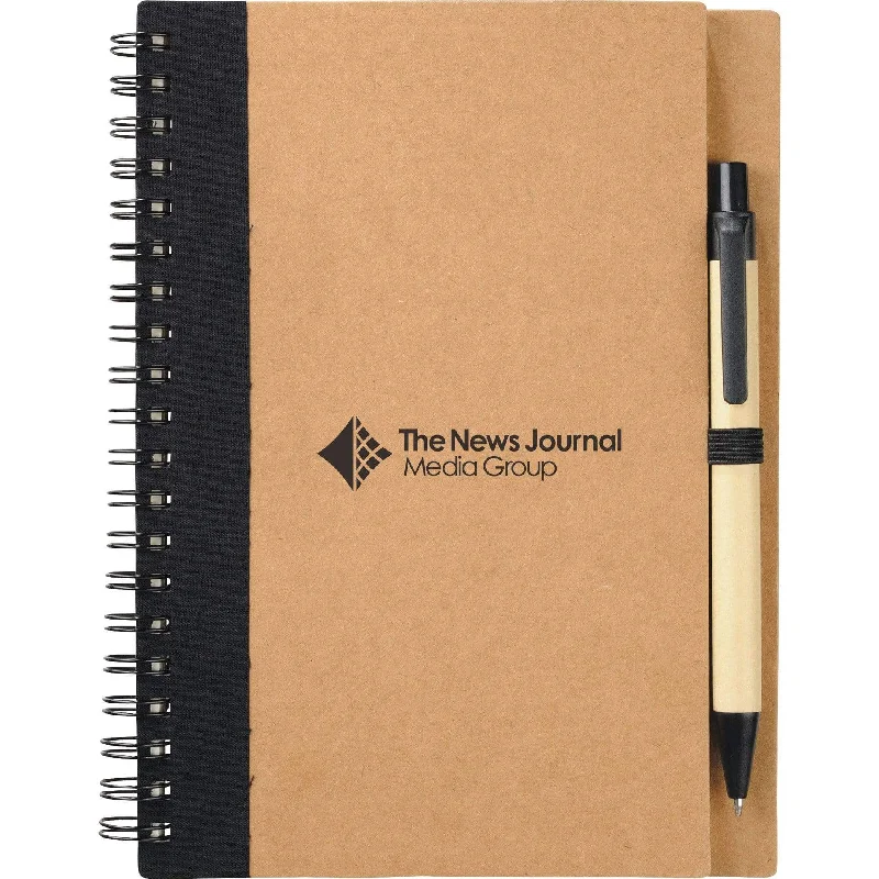 5" x 7" Eco Spiral Notebook with Pen