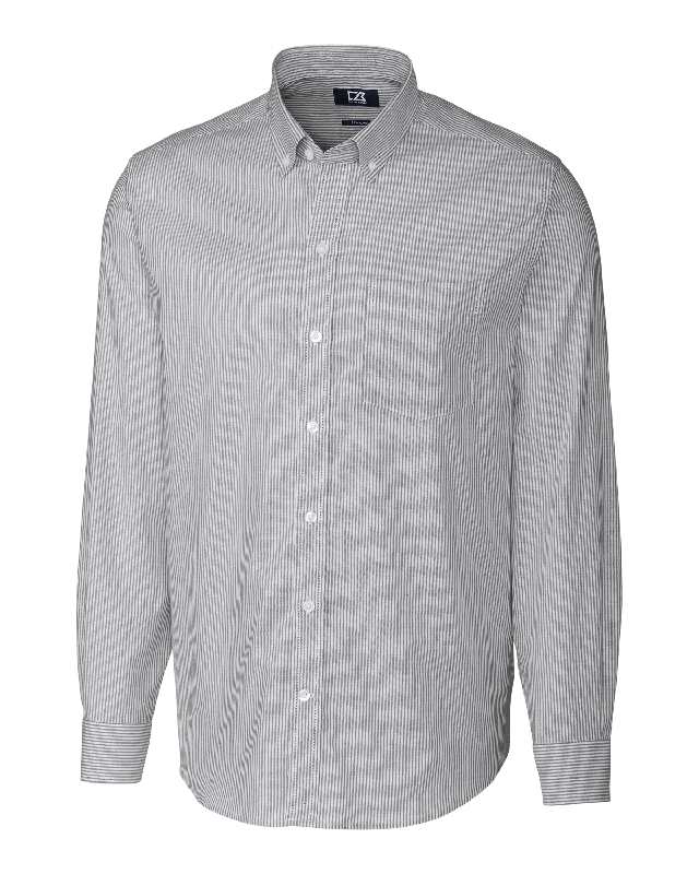 Cutter & Buck - Men's L/S Stretch Oxford Stripe