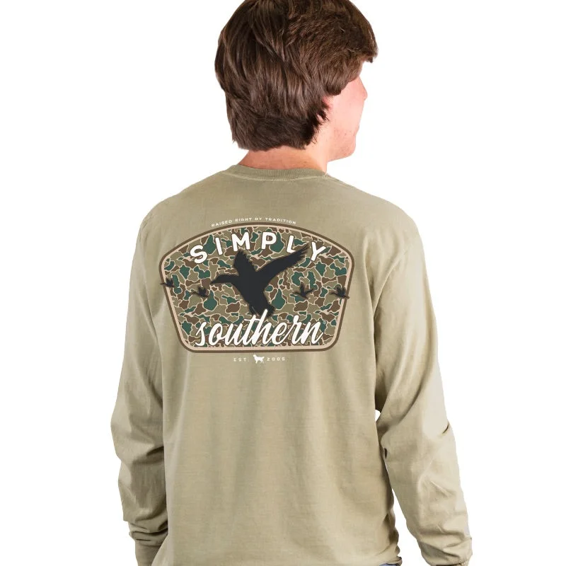 SALE Simply Southern Camo Duck Unisex Comfort Colors Long Sleeve T-Shirt