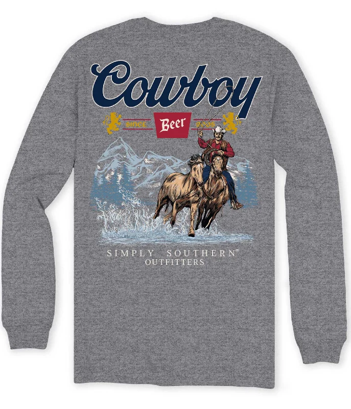 Simply Southern Cowboy Beer Unisex Long Sleeve T-Shirt