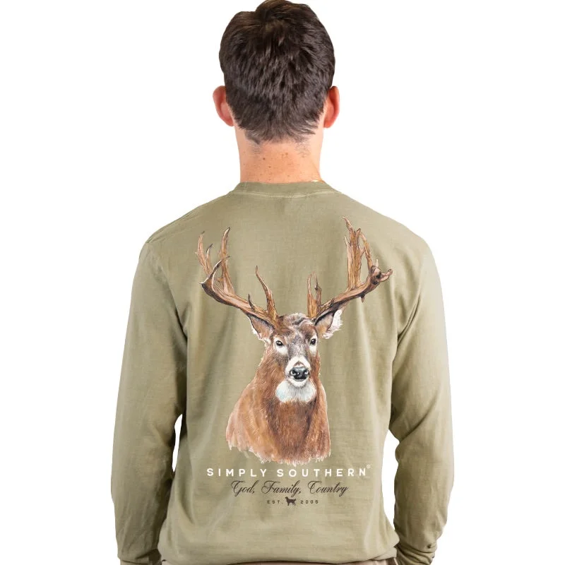 SALE Simply Southern Deer Unisex Comfort Colors Long Sleeve T-Shirt