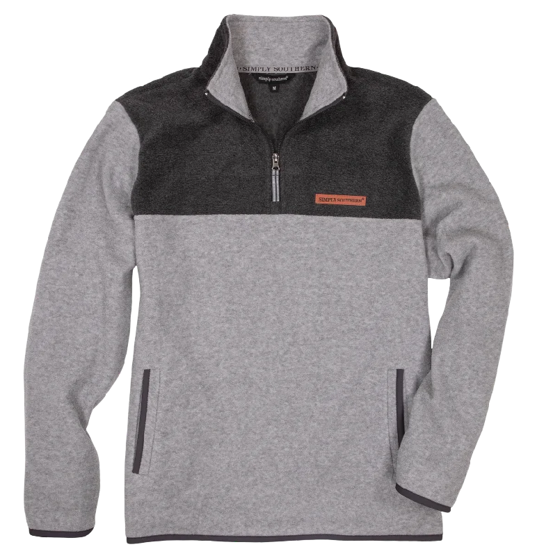 Simply Southern Grey Fleece Pullover Sweater Unisex Jacket