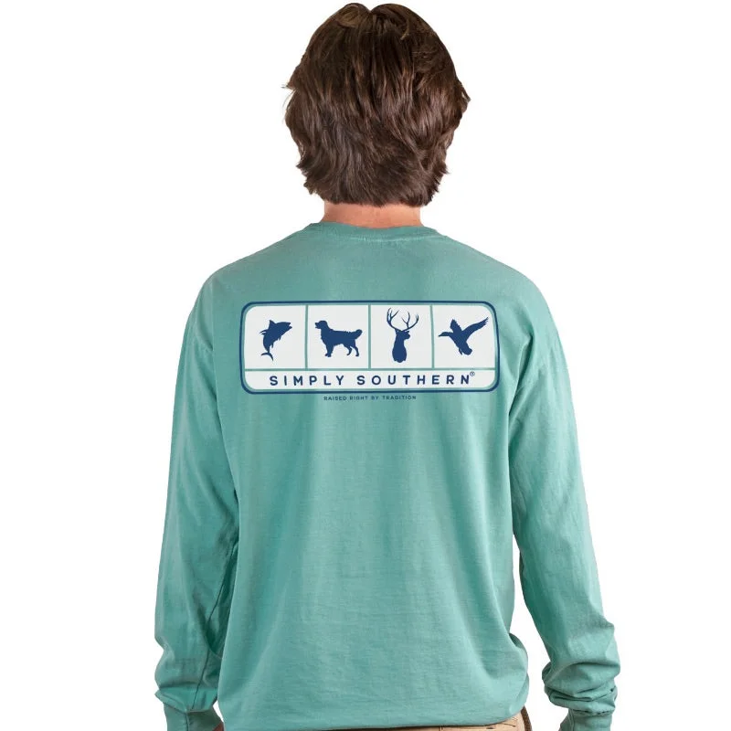 SALE Simply Southern Multi Logo Unisex Comfort Colors Long Sleeve T-Shirt