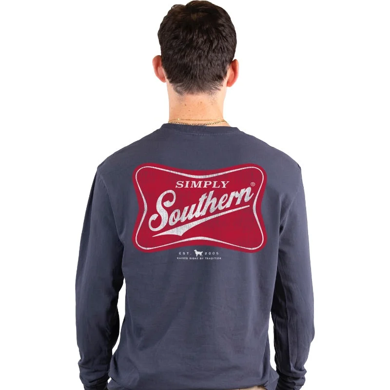 SALE Simply Southern Red Logo Unisex Comfort Colors Long Sleeve T-Shirt