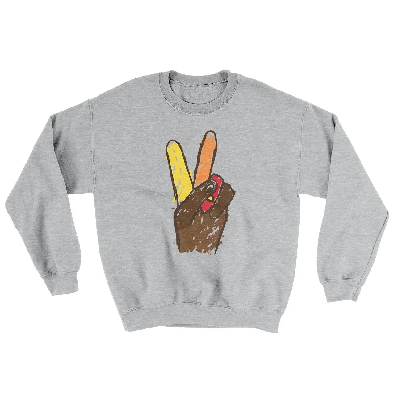 Peace Sign Hand Turkey Ugly Sweater