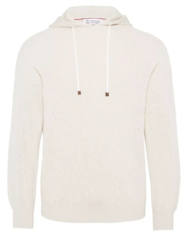 Panama Cotton Hooded Sweater