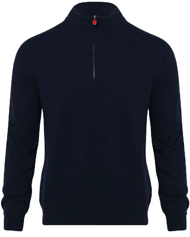 Navy Cashmere Quarter Zip