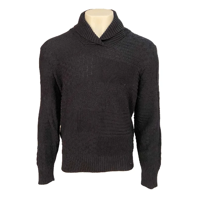 Viyella Textured Shawl Collar Sweater Navy - 559662 1998